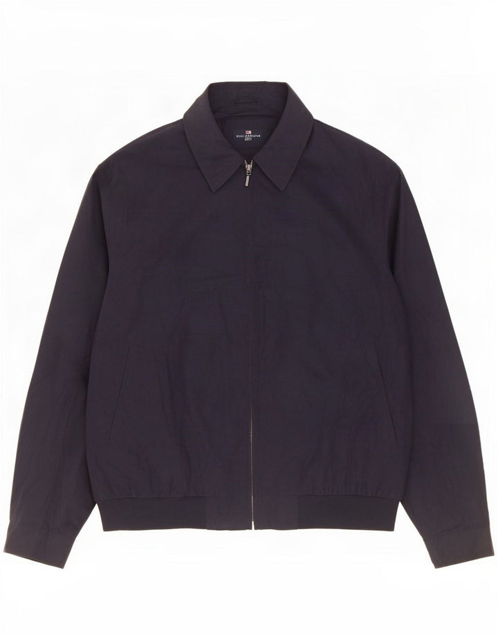 Мужской бомбер Marks & Spencer Blue Harbour UK 40, большой темно-синий полиэстер