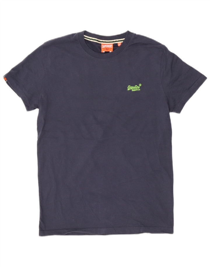 Мужская футболка Superdry Top среднего размера, темно-синяя, хлопок