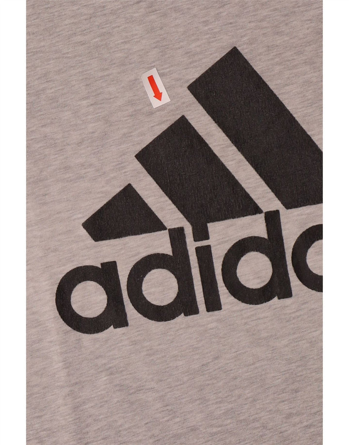 ADIDAS Mens Graphic T-Shirt Top Small Grey Cotton