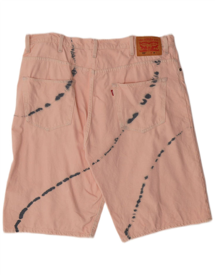 Мужские джинсовые шорты LEVI'S 569 W38 XL Pink Tie Dye Cotton