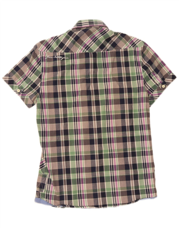 JACK & JONES Мужская рубашка с коротким рукавом, средняя разноцветная клетка