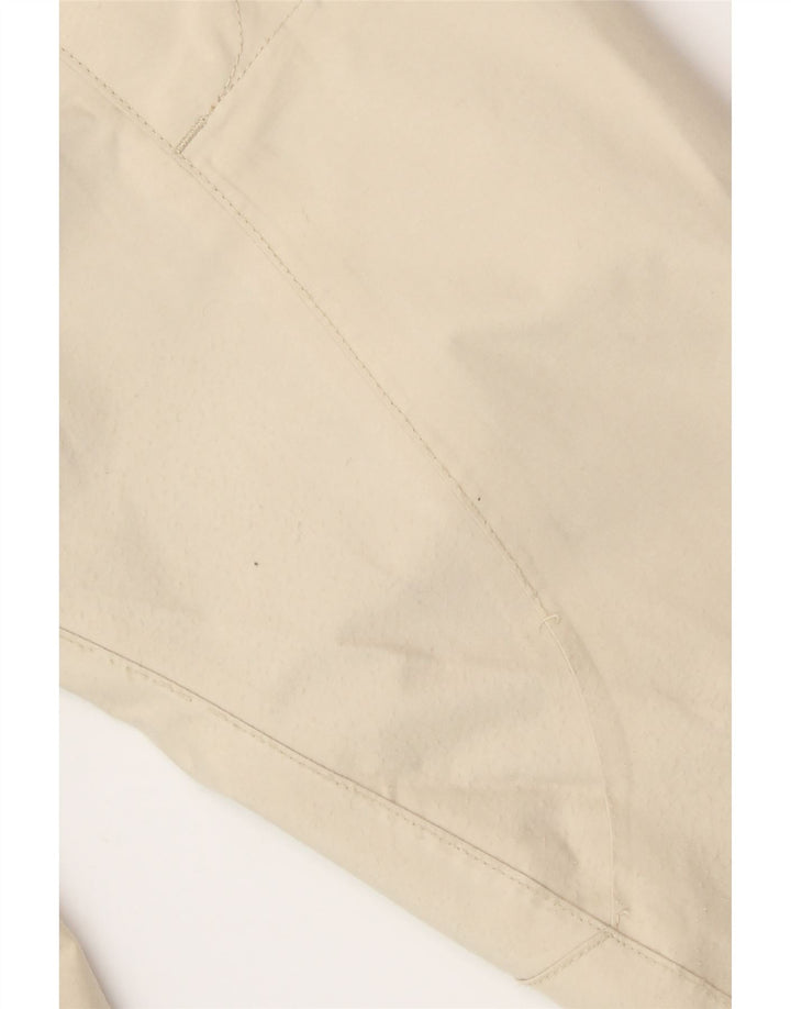 Женская дождевик с капюшоном Jack Wolfskin UK 16, большой белый полиамид