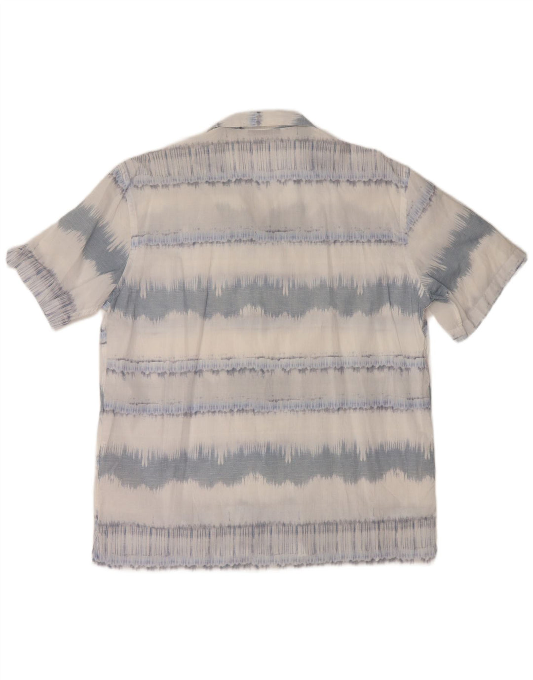 Мужская рубашка с коротким рукавом ZARA XL, хлопковая синяя полоска