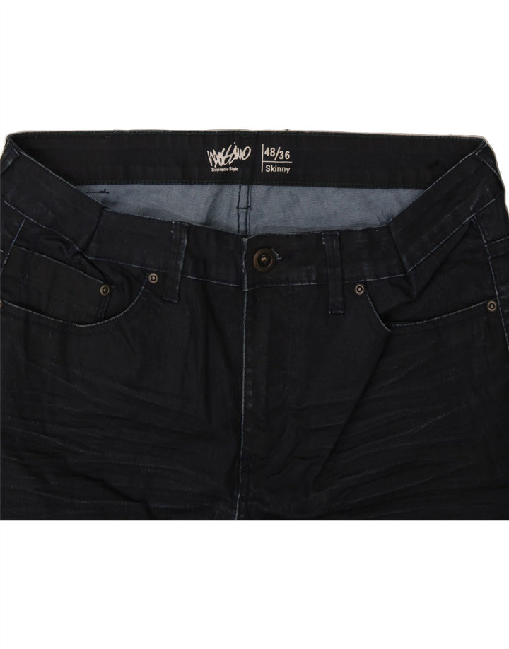 MOSSIMO Mens Skinny Jeans W36 L30 Navy Blue Cotton Vintage Mossimo and Second-Hand Mossimo from Messina Hembry 