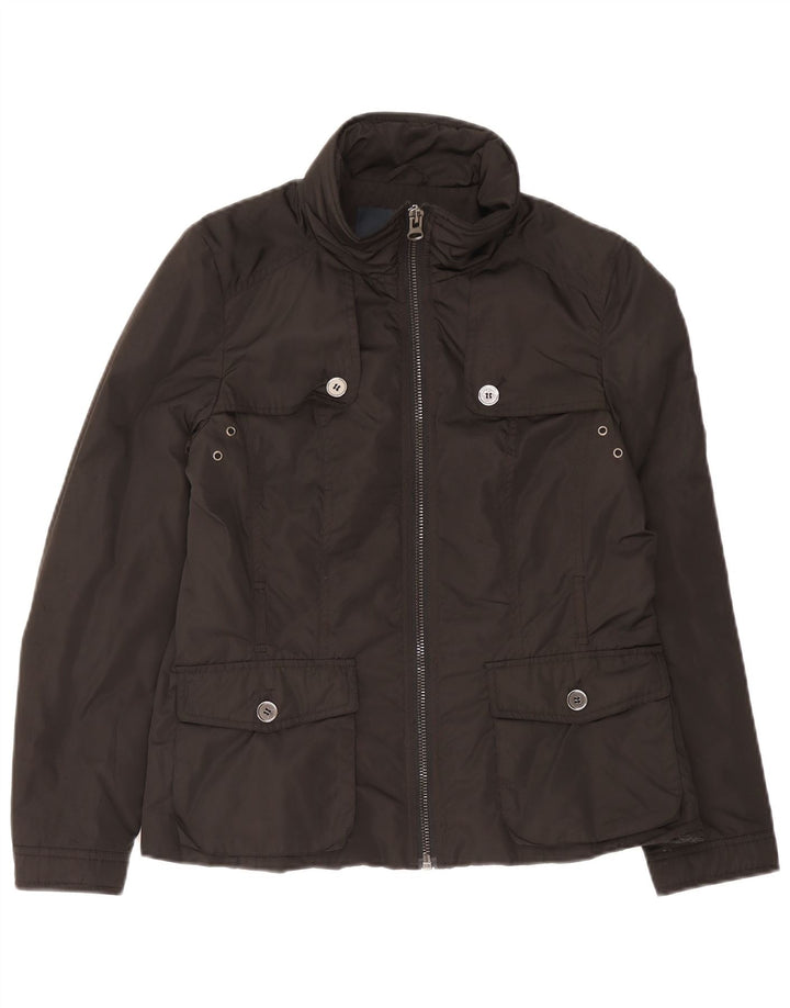 Женская куртка Zara UK 16, большая черная, полиэстер