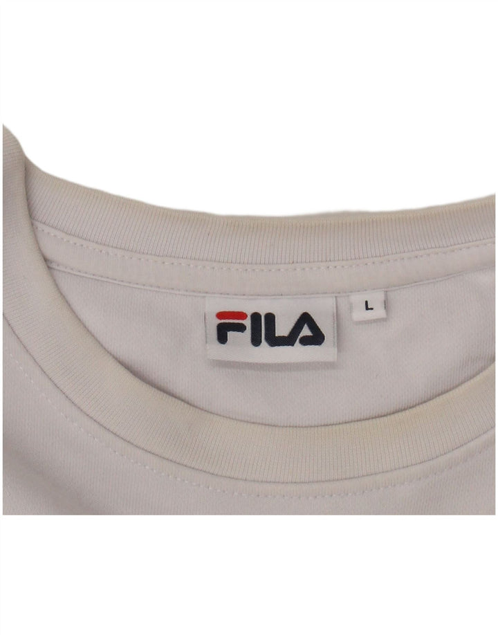 Мужской свитшот с рисунком FILA, большой черный хлопковый джемпер с цветными блоками