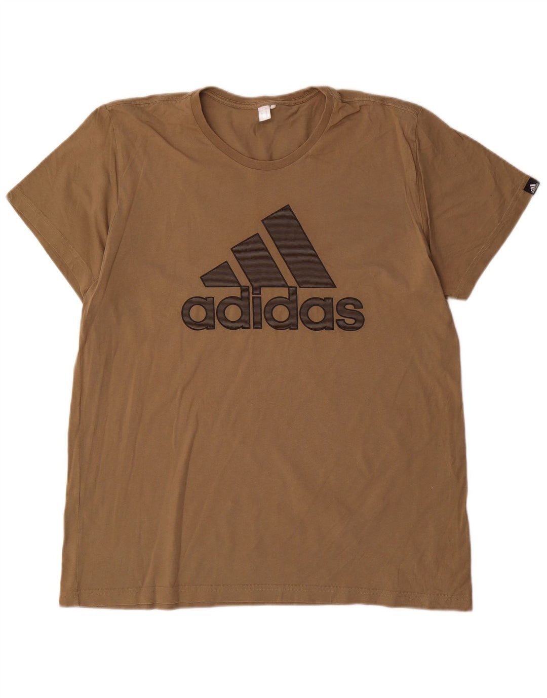 Мужская футболка с рисунком Adidas, большая коричневая