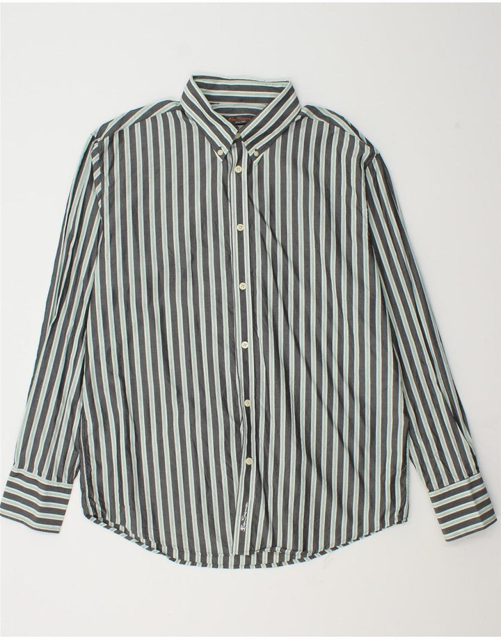 Мужская рубашка Ben Sherman XL, хлопковая серая полоска