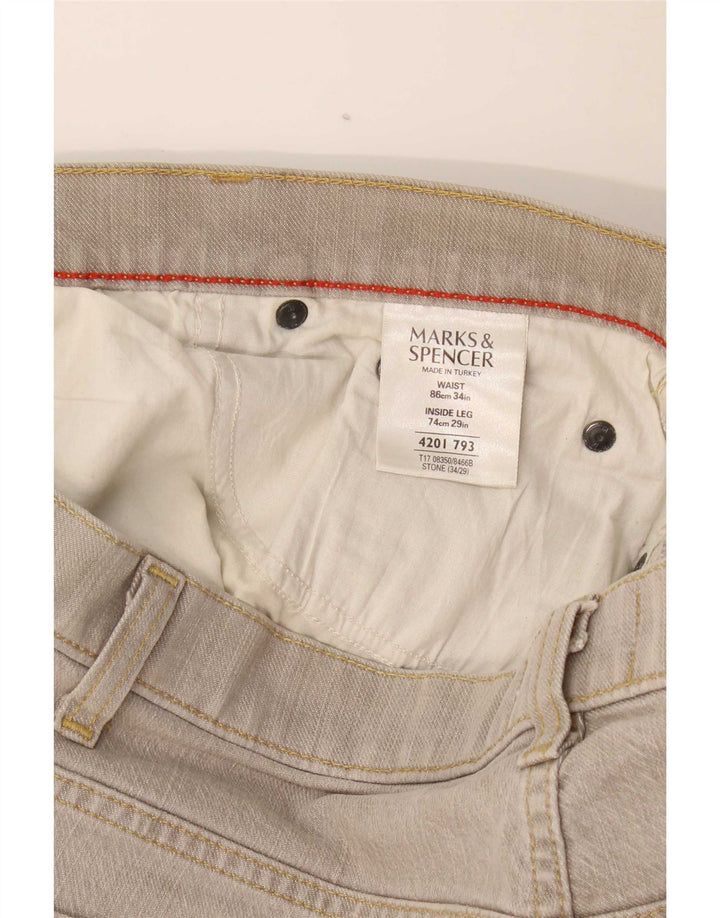 Мужские прямые джинсы Marks & Spencer Blue Harbour W34 L29, серый хлопок