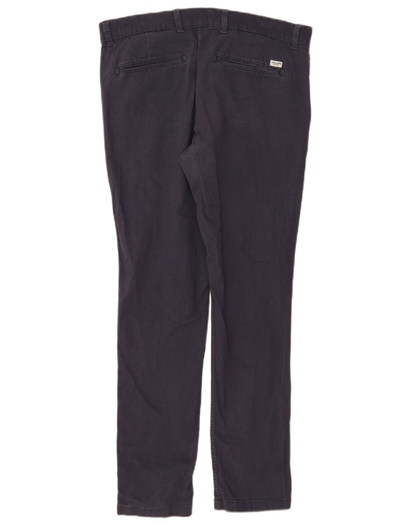 Мужские брюки-чиносы Jack & Jones W34 L29 темно-синие, хлопковые