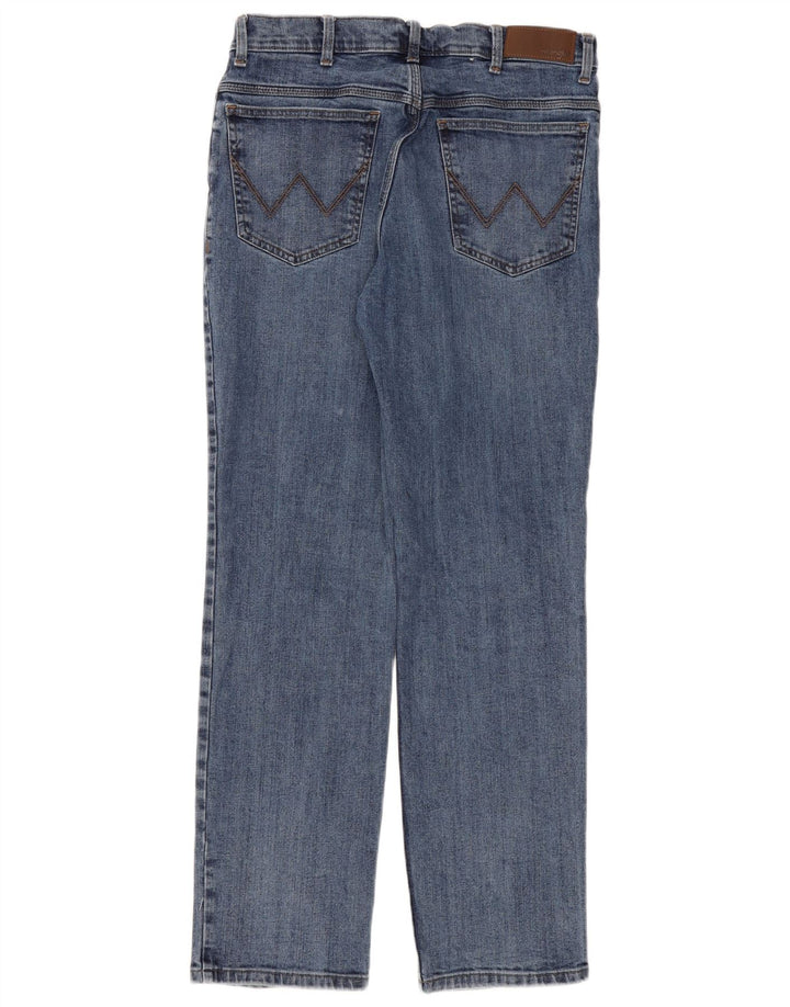 Мужские прямые джинсы Wrangler W34 L32, синий хлопок