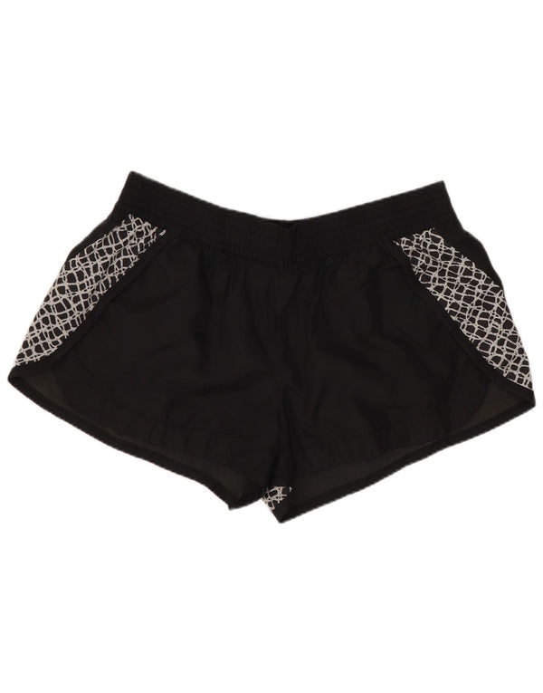 Женские спортивные шорты NIKE UK 14, большие черные полиэстер с геометрическим рисунком