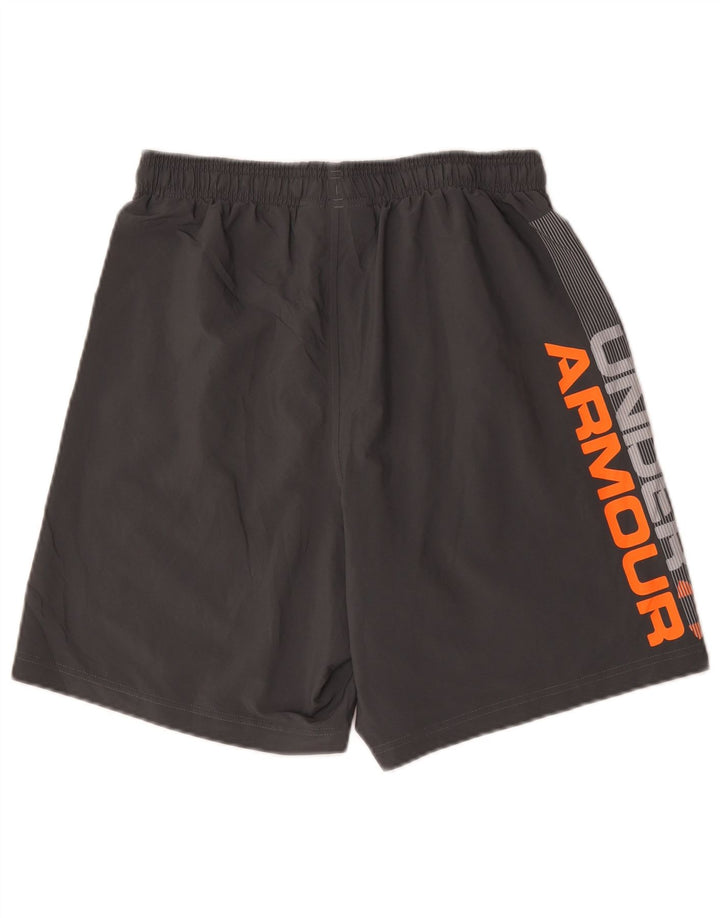 Мужские спортивные шорты с рисунком Under Armour Heat Gear среднего серого цвета