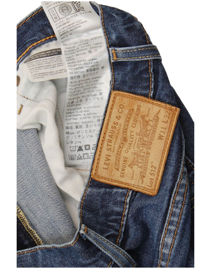 Мужские зауженные джинсы Levi's 512 W31 L32 Темно-синие, хлопок