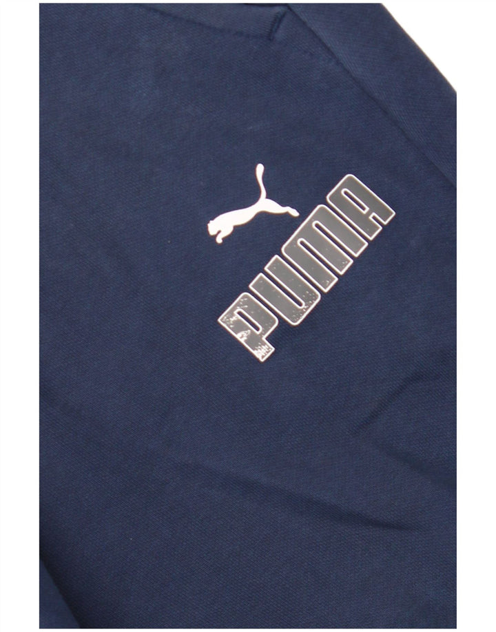 Мужские спортивные брюки с рисунком Puma, джоггеры, средние, темно-синие