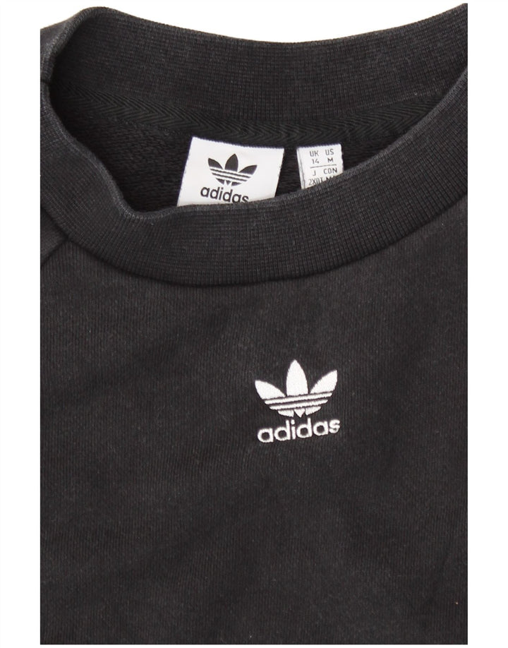 Женский свитер Adidas UK 14, средний черный, хлопок
