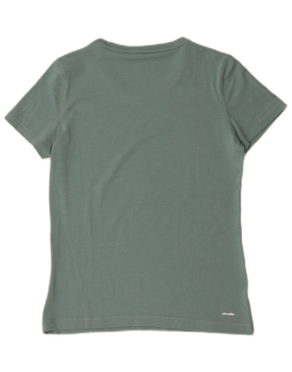 Женская футболка Adidas Climalite Top UK 12/14, средний зеленый хлопок