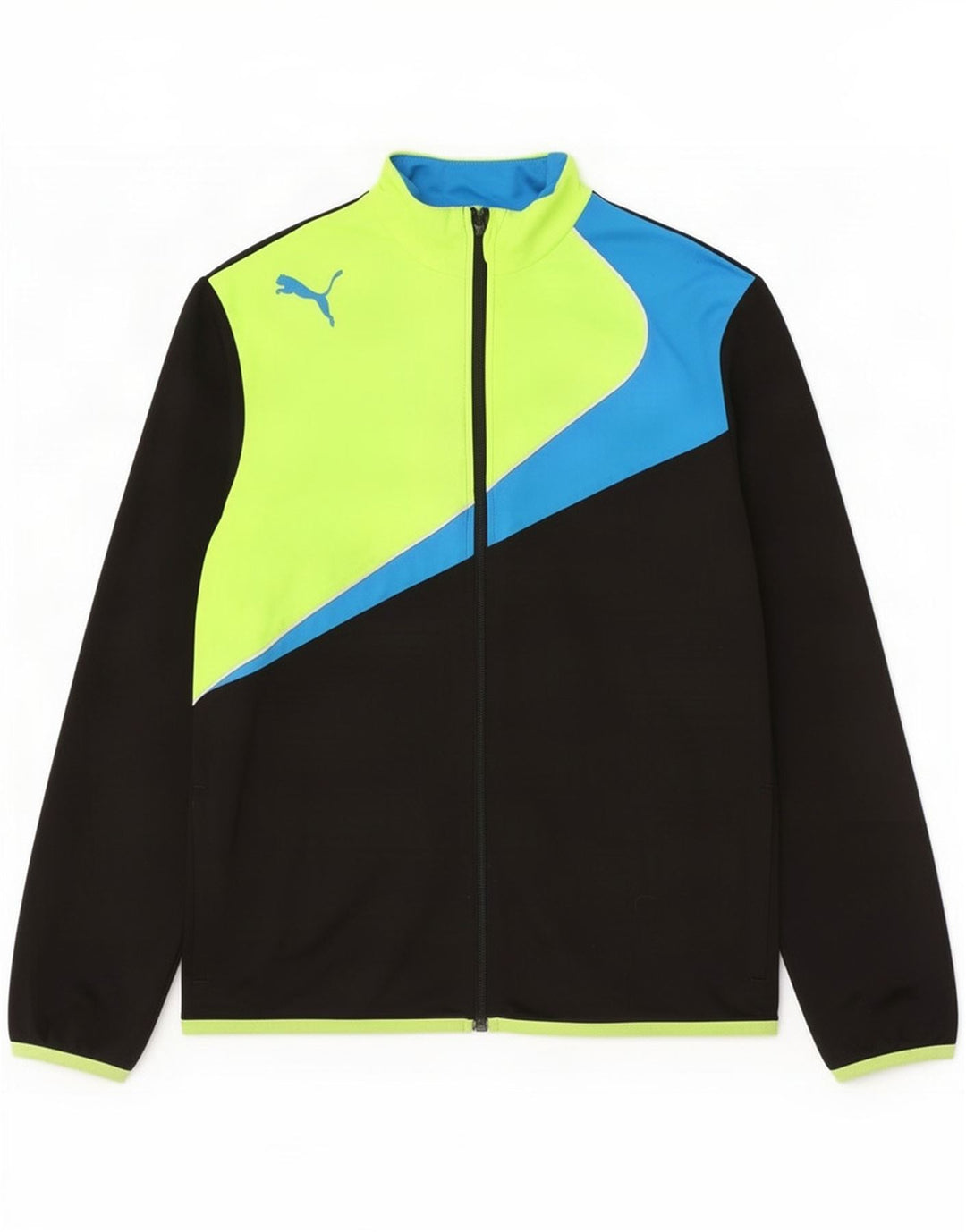 Спортивный костюм Puma для мальчиков 15–16 лет, черный полиэстер с цветными блоками