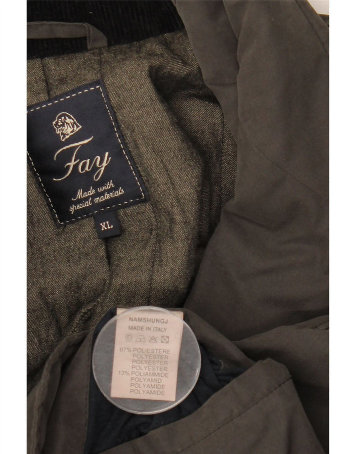 Мужская ветровка Fay UK 42 XL, серый полиэстер
