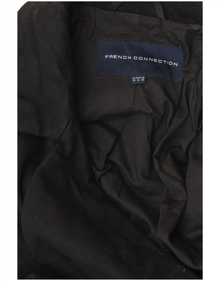 FRENCH CONNECTION Женское открытое пальто большого размера UK 10, маленькое черное