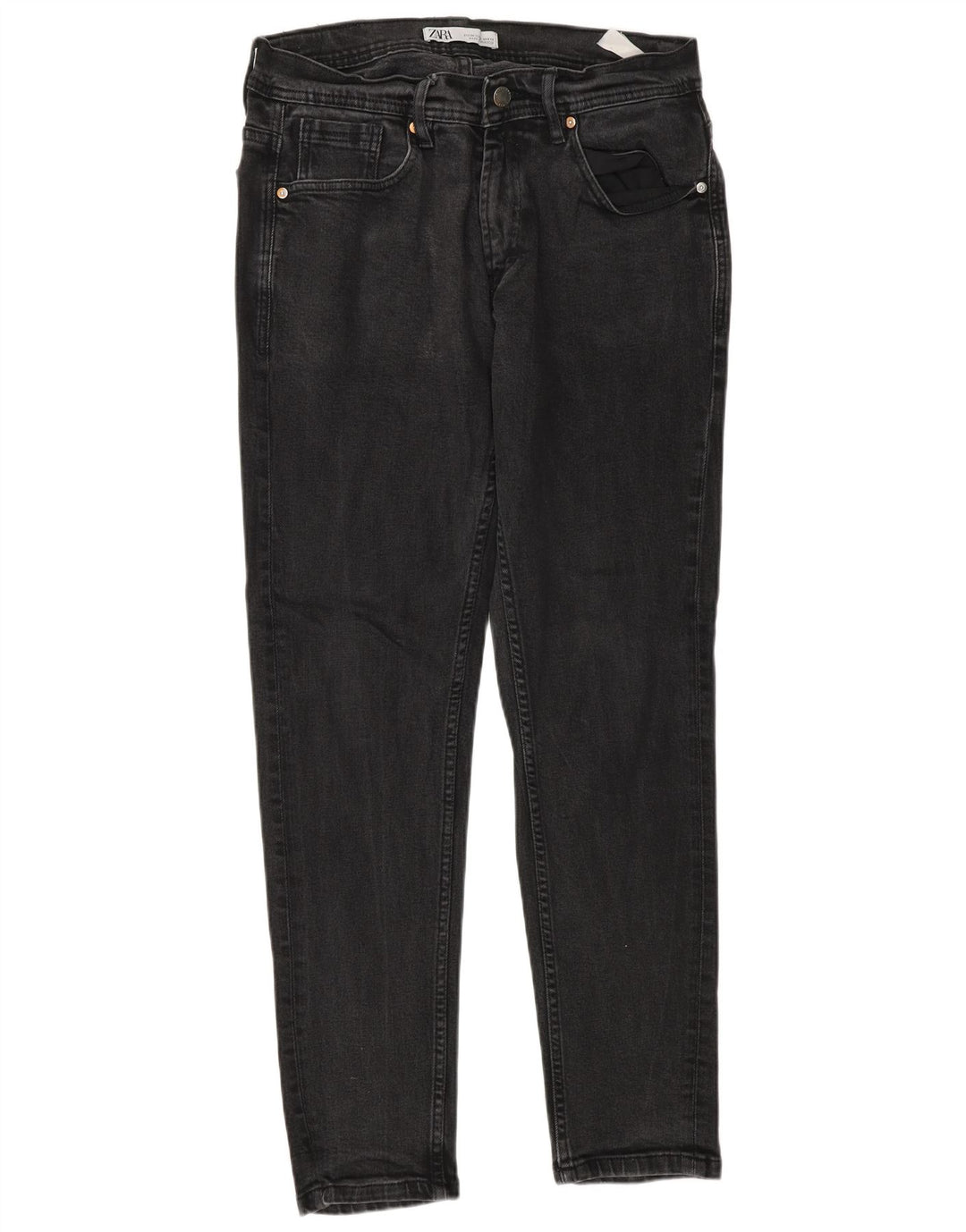 Мужские узкие джинсы Zara EU 44, большие W34 L30, серые, хлопок