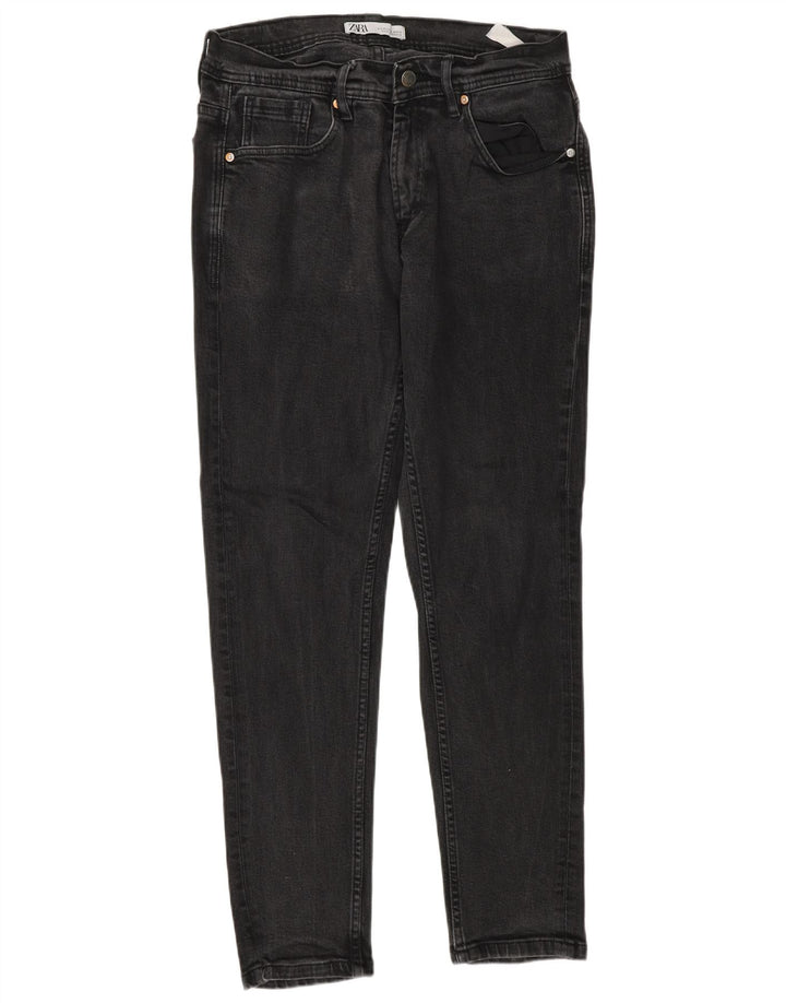 Мужские узкие джинсы Zara EU 44, большие W34 L30, серые, хлопок