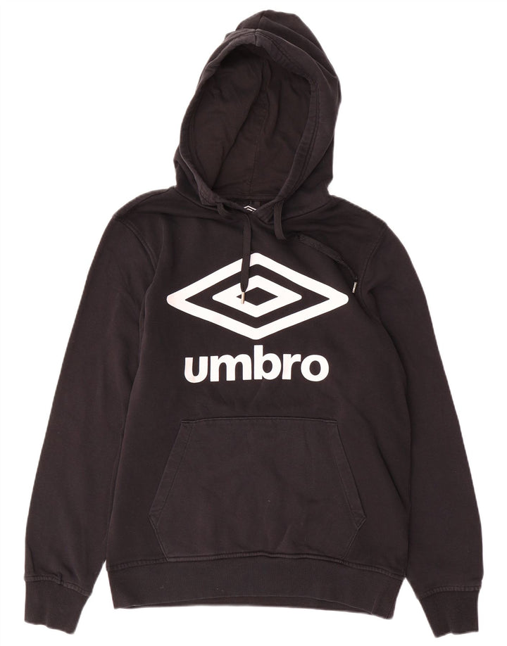 UMBRO Мужской джемпер с капюшоном с рисунком, средний черный, хлопок
