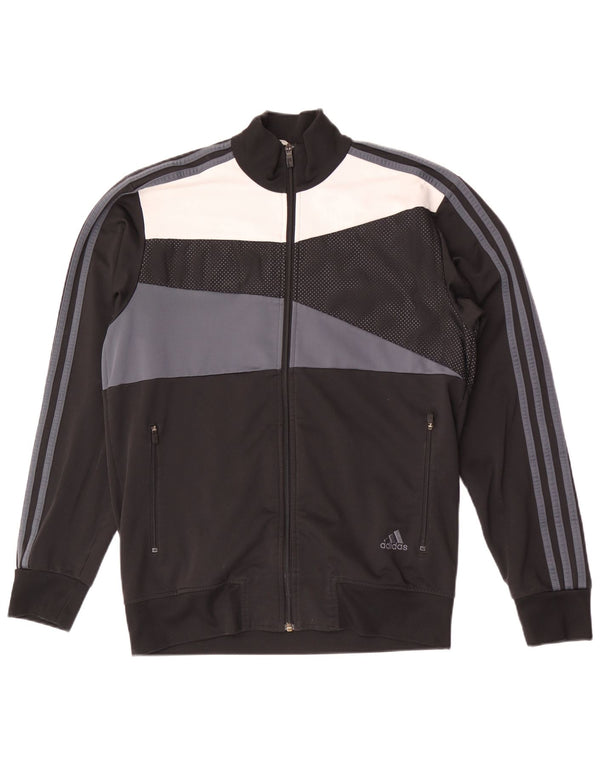 Мужская спортивная куртка Adidas UK 40/42, средний черный, цветной блок