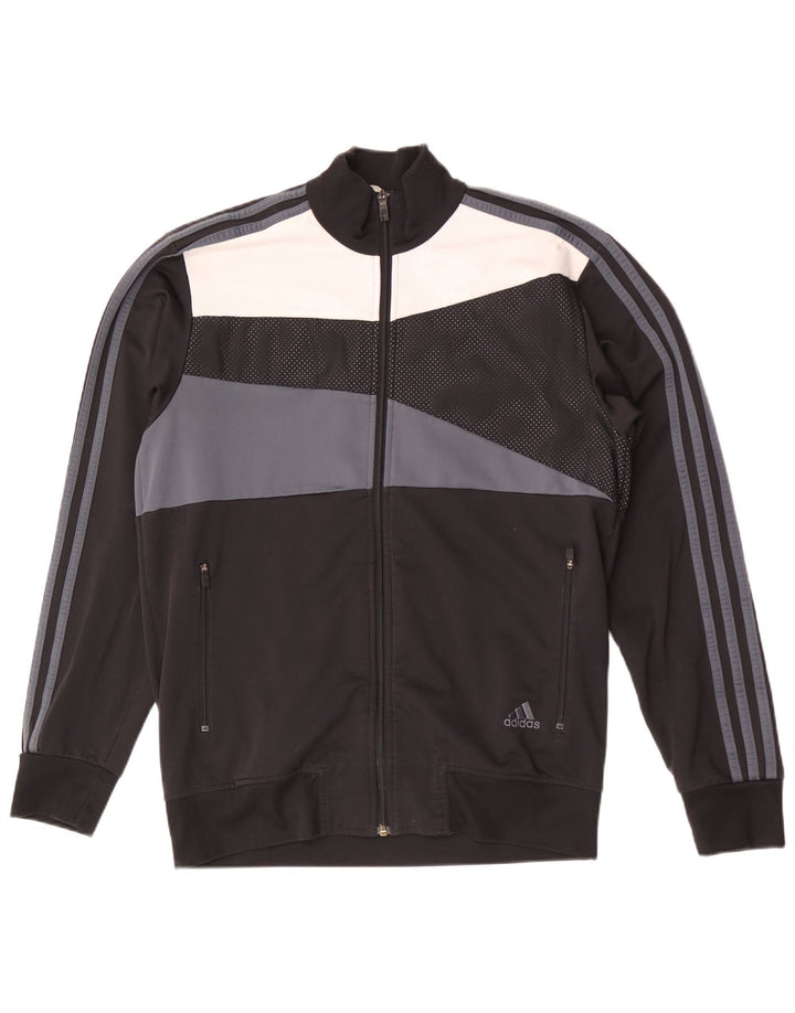 Мужская спортивная куртка Adidas UK 40/42, средний черный, цветной блок