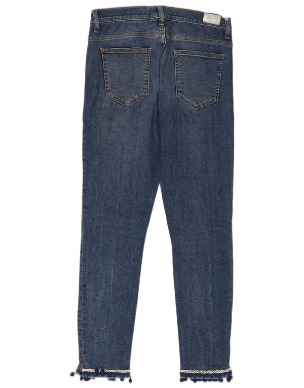 Женские узкие джинсы Zara EU 38, маленькие W28 L27, синие, хлопок