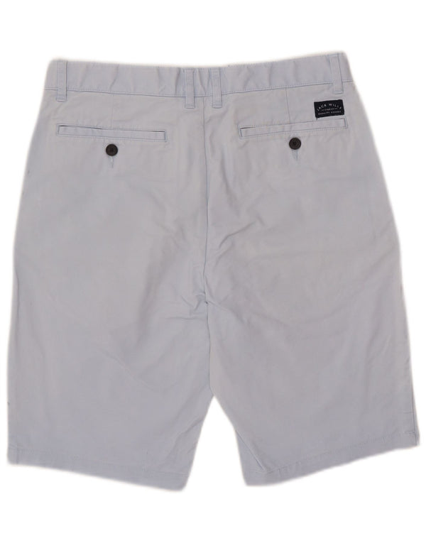 JACK WILLS Mens Chino Shorts W32 Medium Blue Cotton