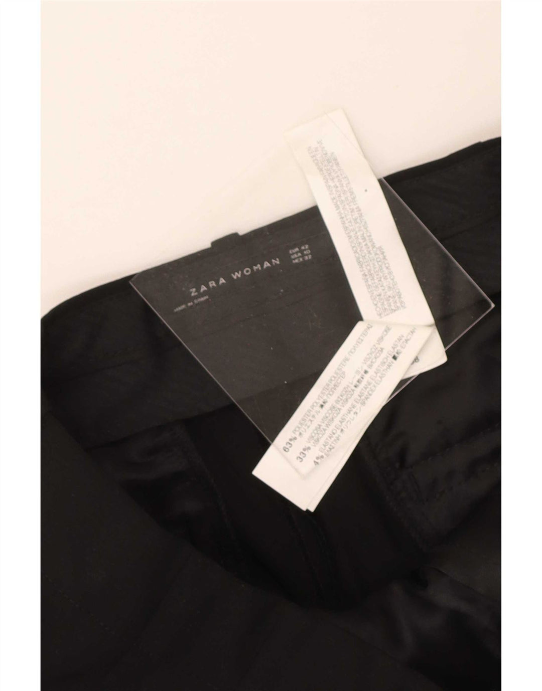 Женские прямые костюмные брюки Zara EU 42, большие W32 L34, черный полиэстер