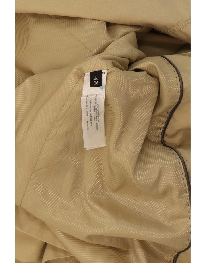 Женский тренч Massimo Dutti UK 14, большой размер, бежевый хлопок