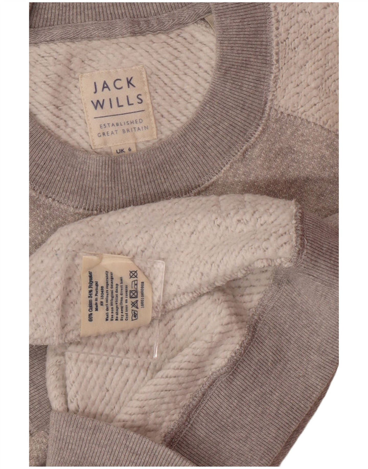 Женский свитер JACK WILLS, джемпер UK 6 XS, серый, хлопок с цветными блоками