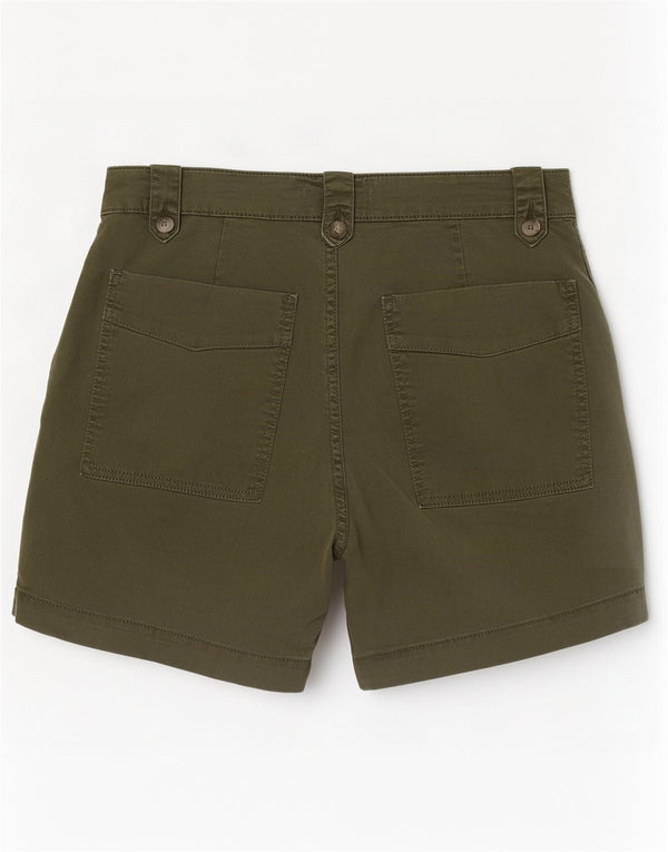 Женские шорты чинос с высокой талией MINT VELVET UK 10, маленькие W28, хлопок цвета хаки