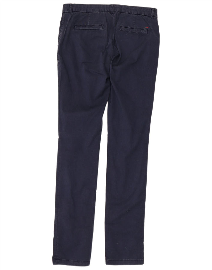 TOMMY HILFIGER Женские узкие брюки W28 L34 Темно-синие хлопковые