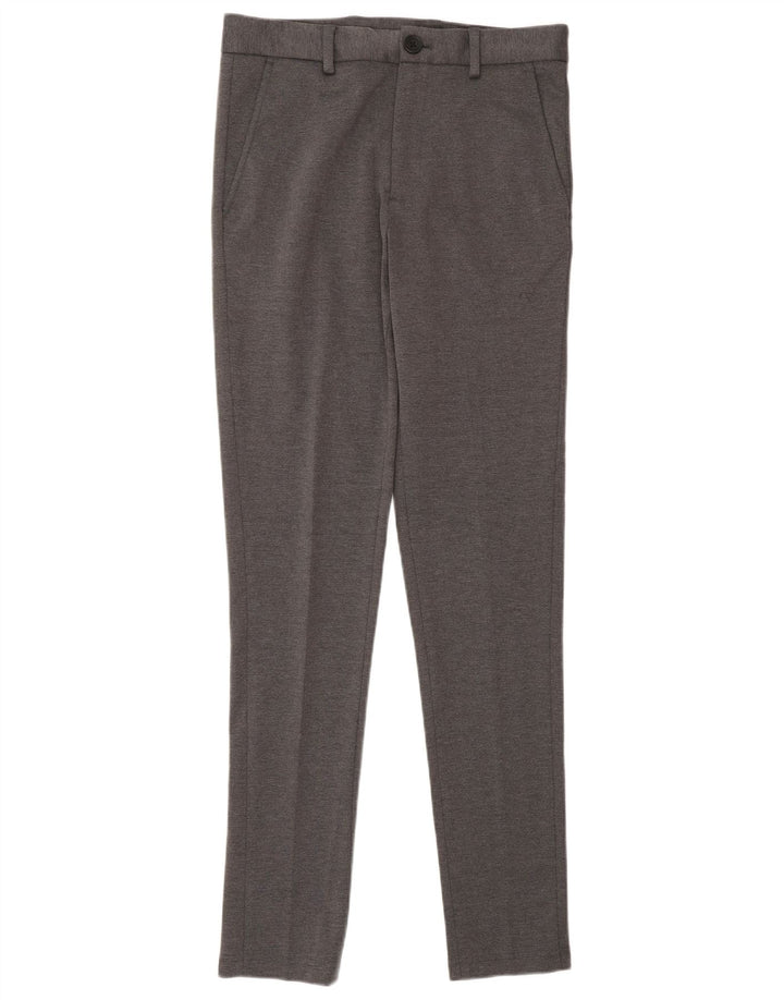 Женские узкие брюки чинос Jack & Jones XS W28 L32 серого цвета из полиэстера