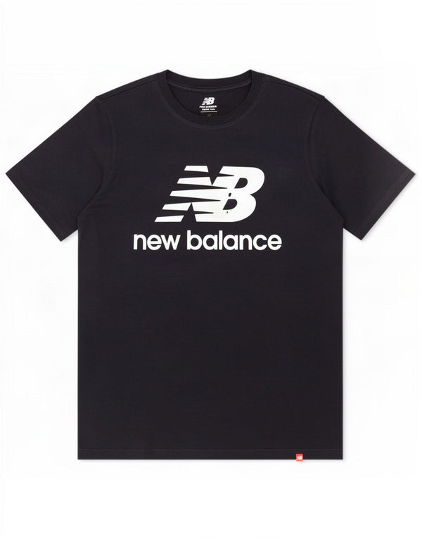 Мужская футболка с рисунком New Balance, топ среднего размера, темно-синий, хлопок
