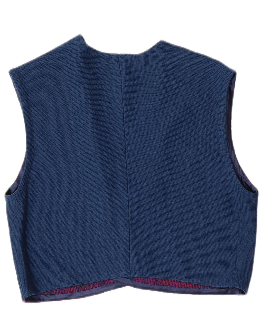 ВИНТАЖНЫЙ женский комплект из 3 предметов IT 46 Большой W26 Темно-синий с цветочным принтом из натуральной шерсти