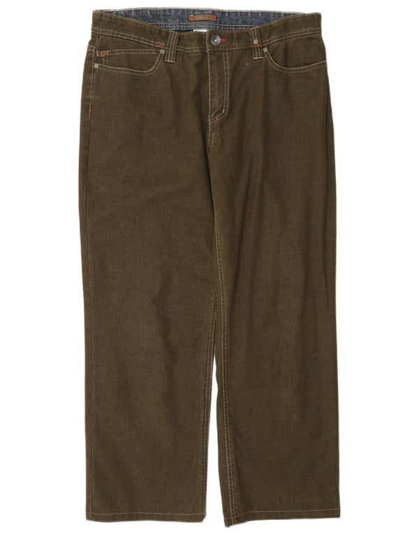 Columbia Mens Straight Casual Trousers W34 L29 Khaki Cotton