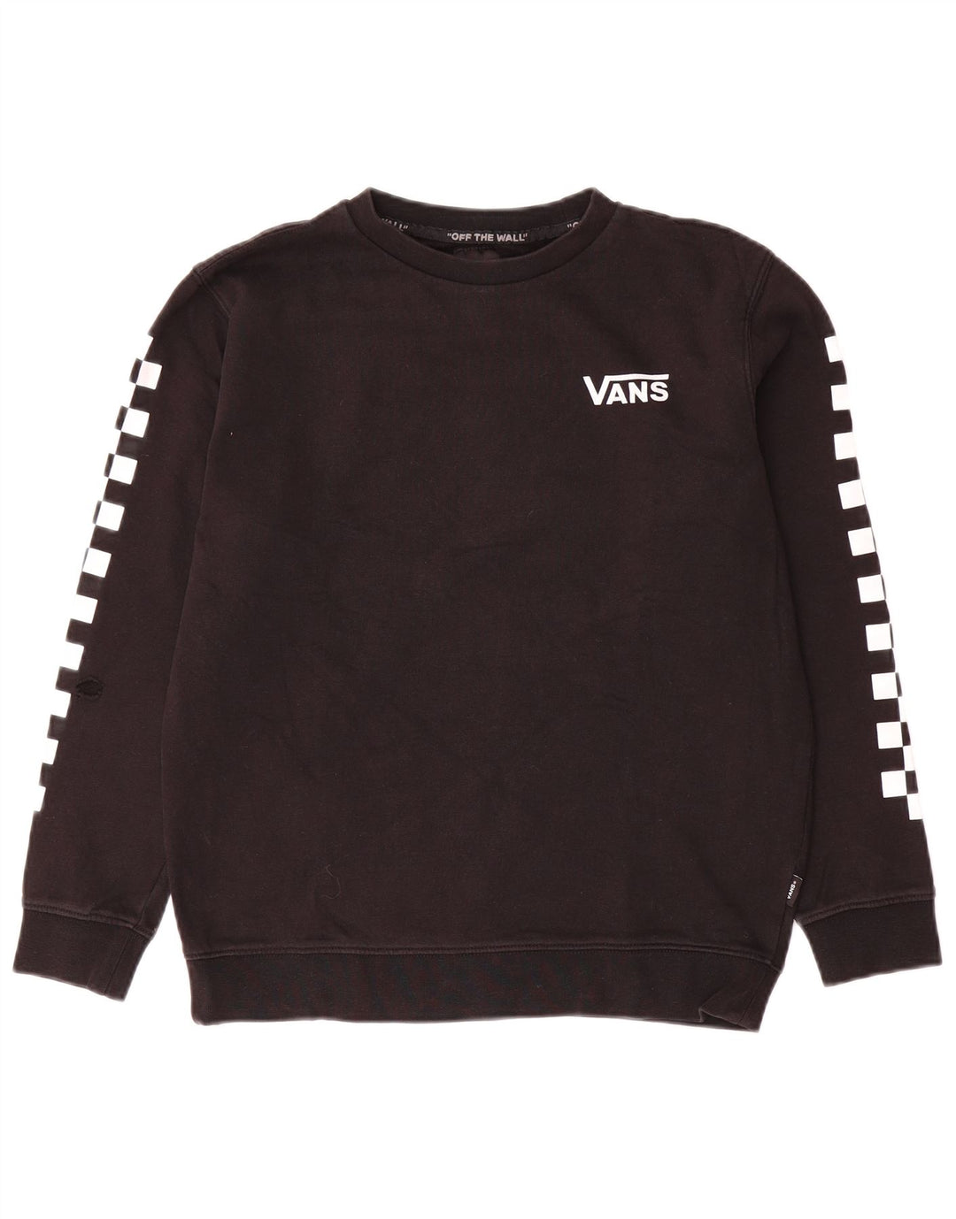 Женский свитер с рисунком Vans UK 16, большой черный хлопковый джемпер