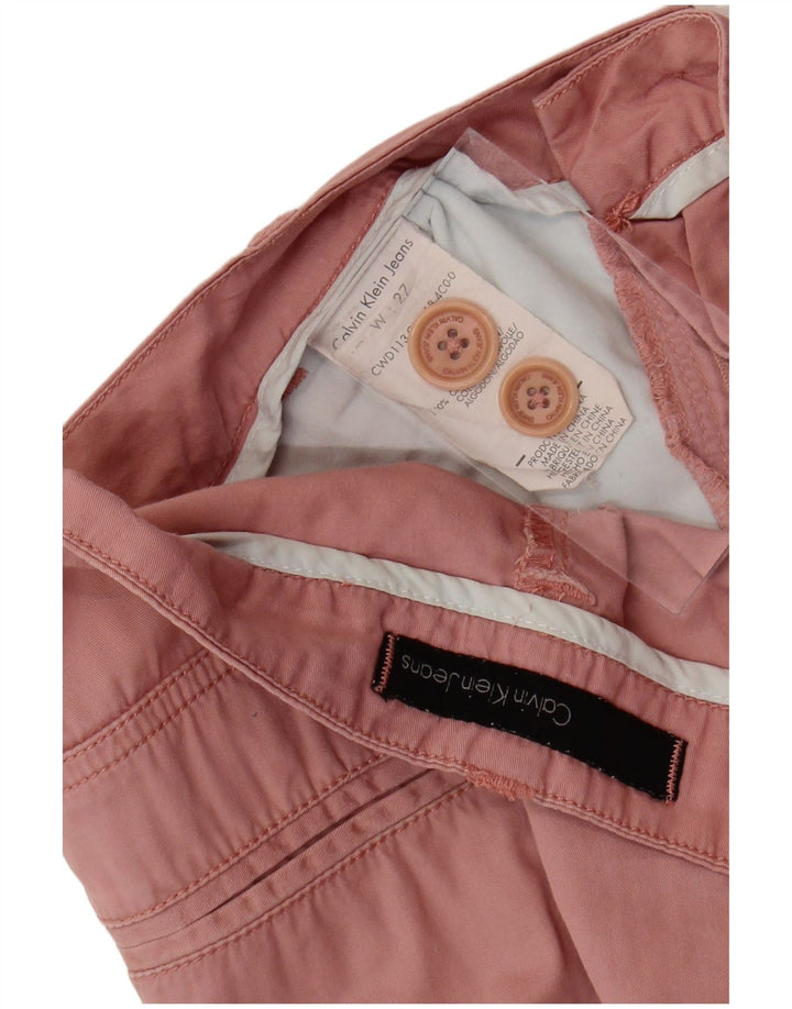 CALVIN KLEIN JEANS Женские шорты чинос W27, маленькие розовые, хлопок