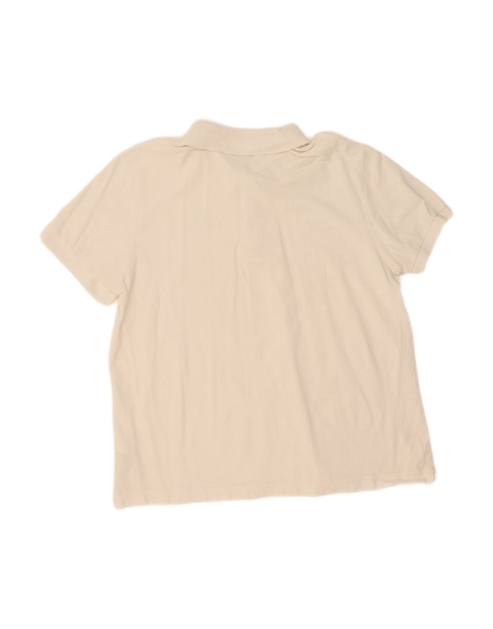 LOTTO Mens Polo Shirt XL White Cotton