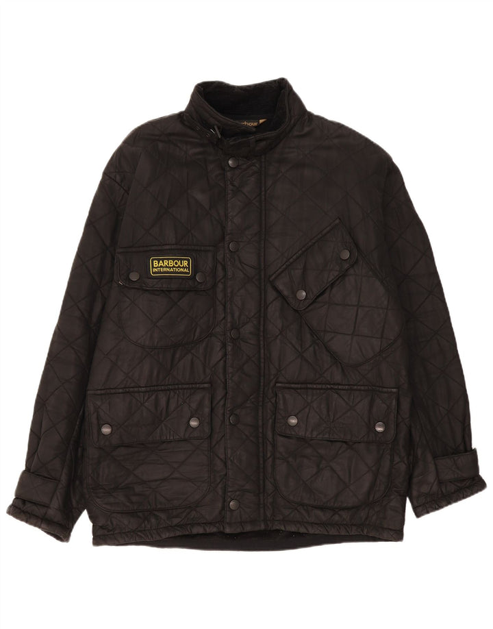 Мужская стеганая куртка Barbour UK 40, большая черная, хлопок