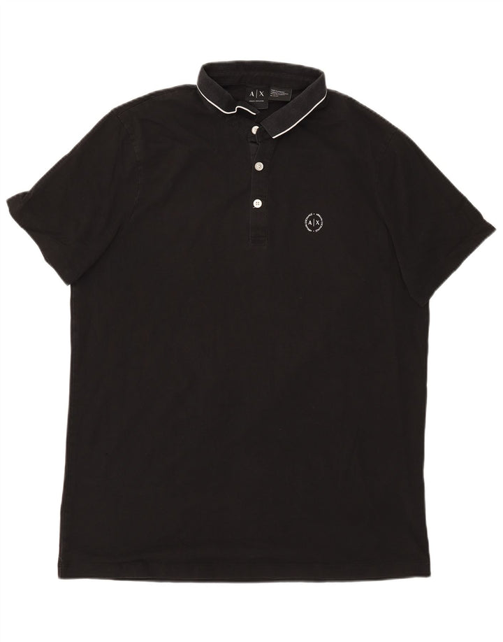 Мужская рубашка-поло ARMANI EXCHANGE XL, черный хлопок