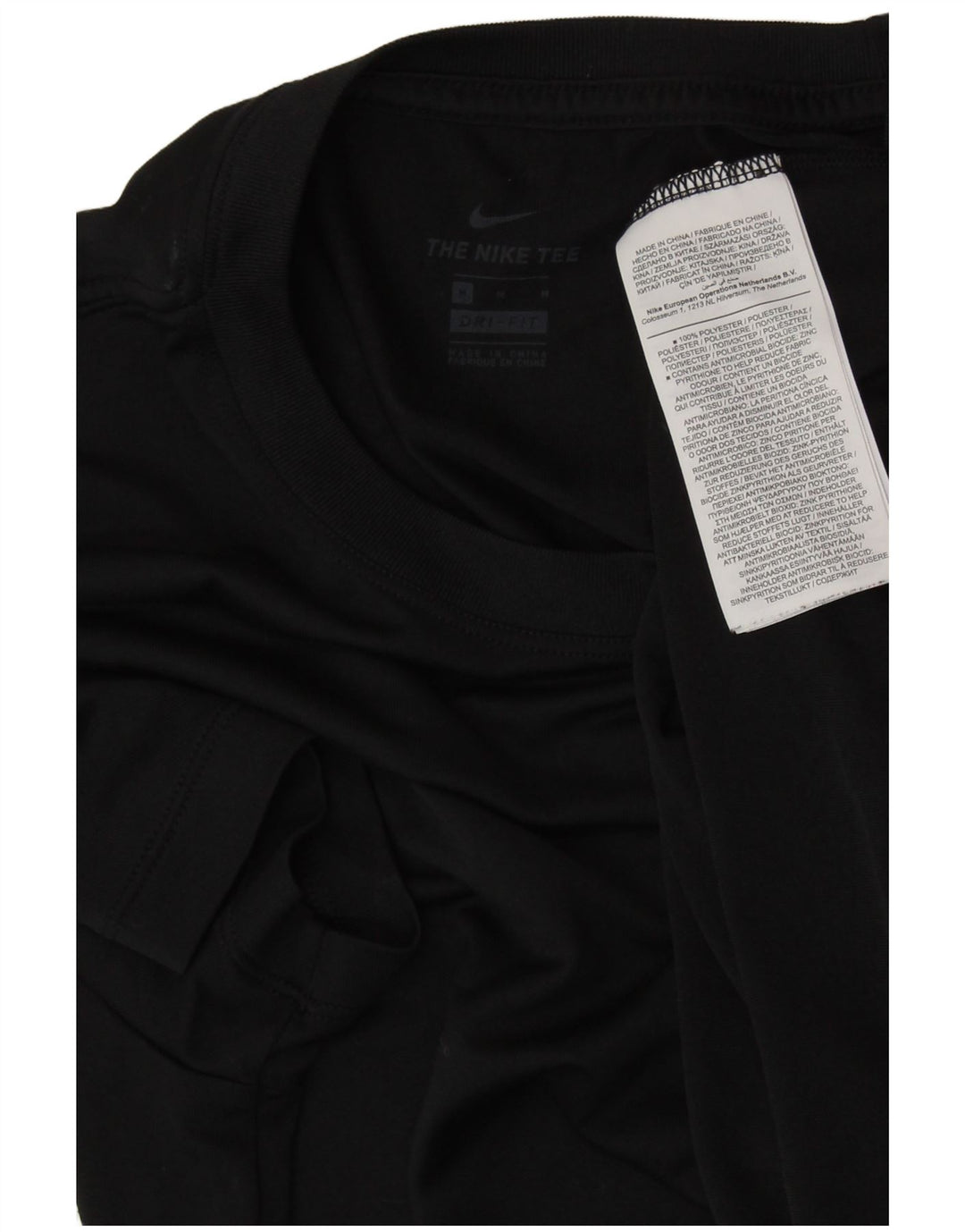 Женская футболка NIKE Dri Fit с графическим рисунком Top UK 14, средний черный полиэстер