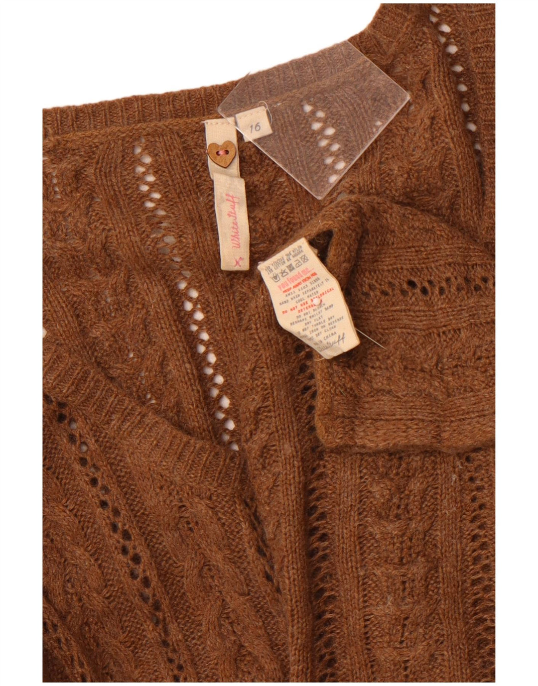 Женский кардиган WHITE STUFF UK 16, большой коричневый вискоза