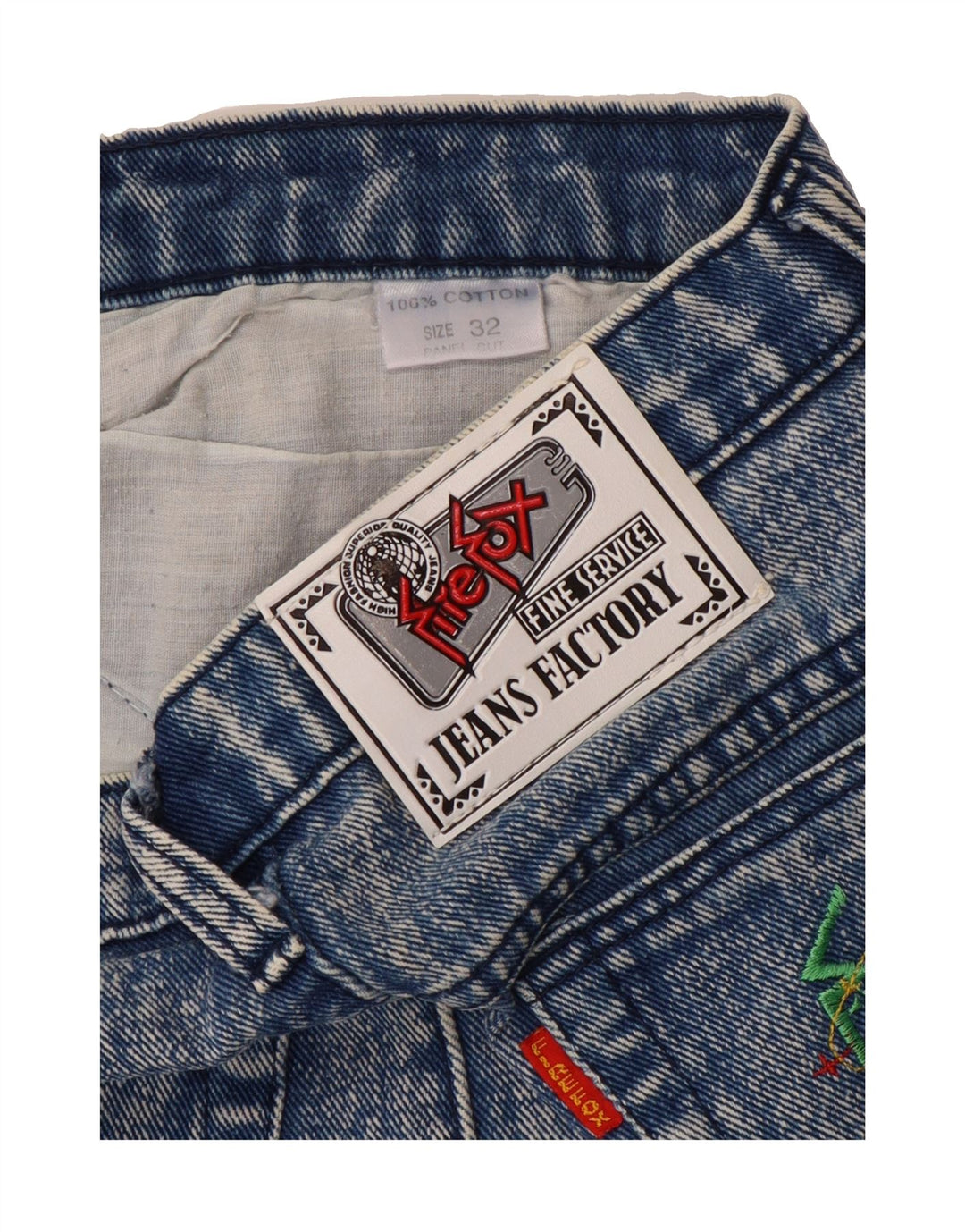 VINTAGE Womens Denim Skirt W32 Large Blue Cotton Vintage Vintage and Second-Hand Vintage from Messina Hembry 