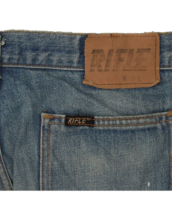RIFLE Mens Denim Shorts W35 Large Blue Vintage Rifle and Second-Hand Rifle from Messina Hembry 