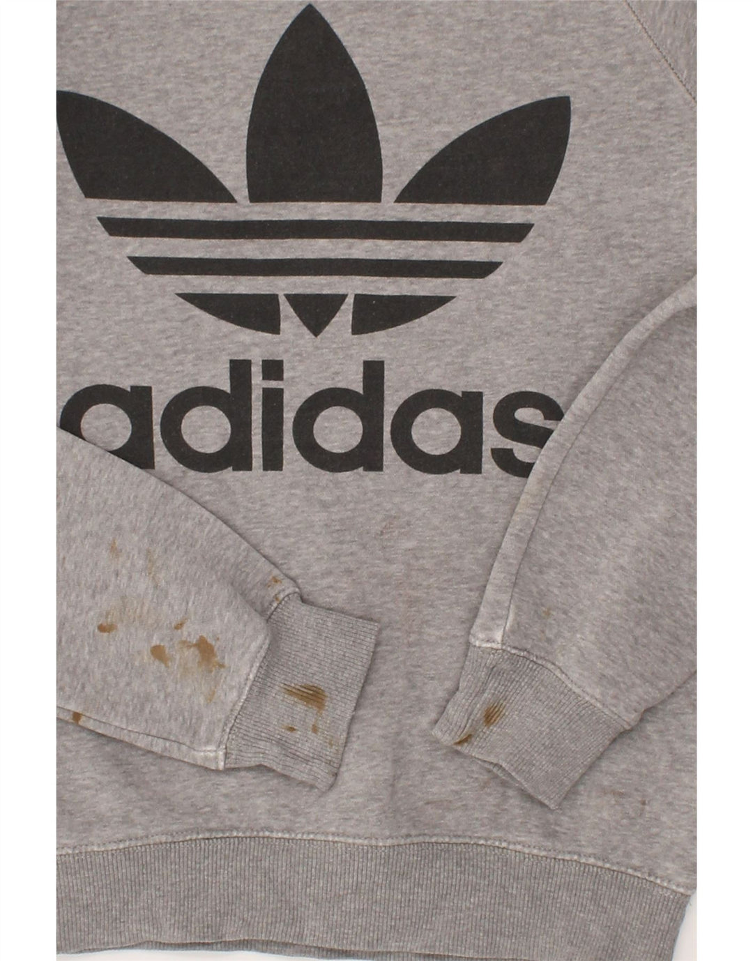 ADIDAS Mens Graphic Sweatshirt Jumper XS Grey Cotton Vintage Adidas and Second-Hand Adidas from Messina Hembry 
